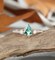 Kite cut moss agate engagement ring, rose gold wedding ring, anniversary moissanite cubic zirconia bridal ring, vintage Valentines Day gift product 1